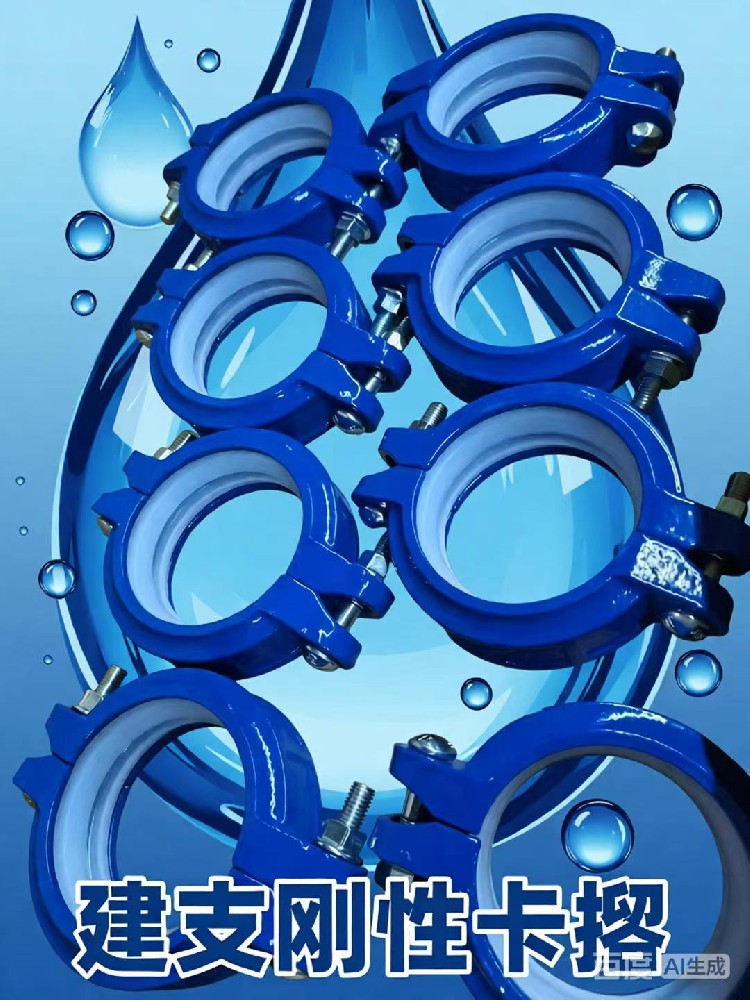 建支牌飲用水管件，藍(lán)色剛性卡箍